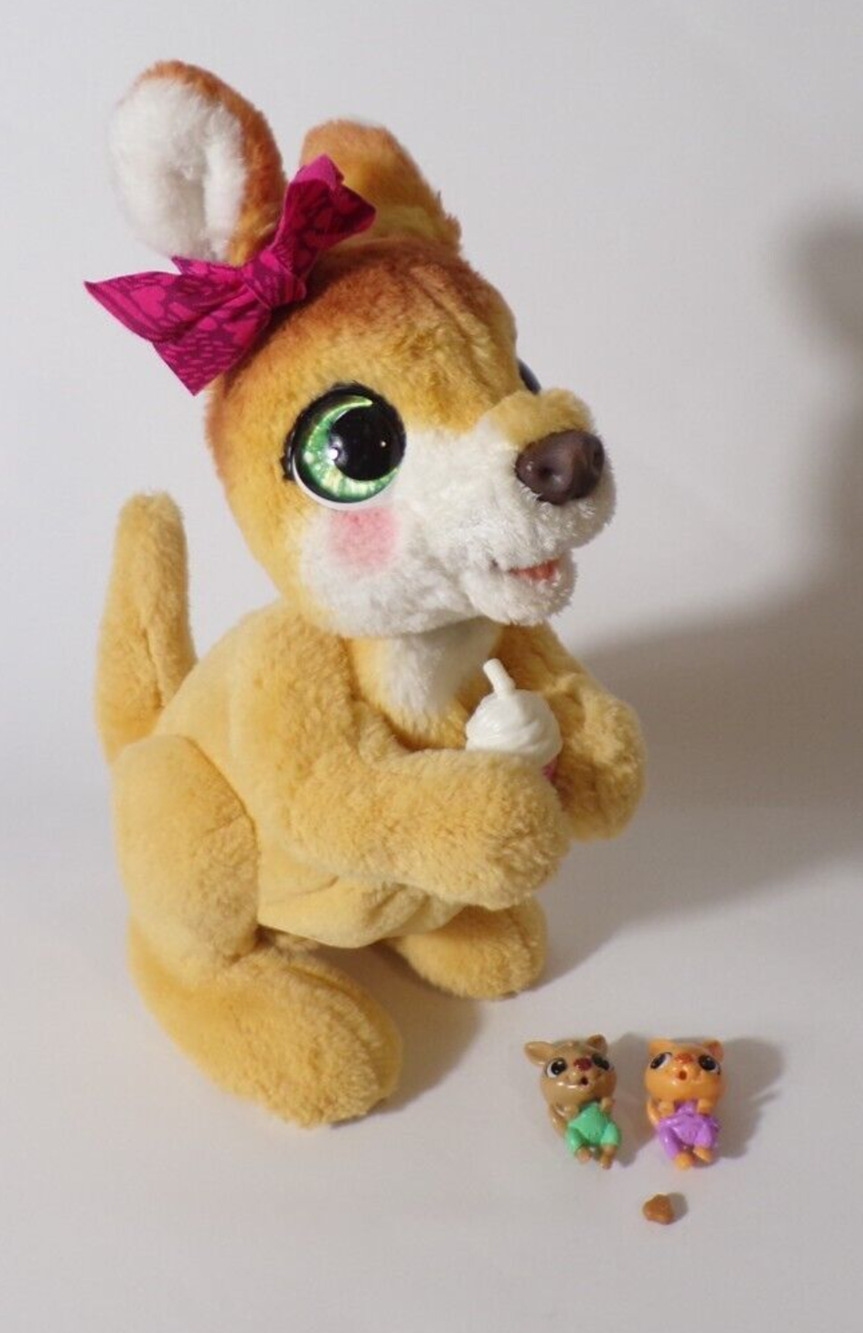 FurReal Mama Josie the Kangaroo 70+ Sounds & Reactions 2 BABY KANGROOS 12" WORKS